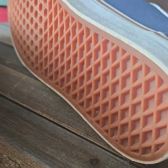 Vans Blue and Brown Classic Sneakers - Picture 7 of 10